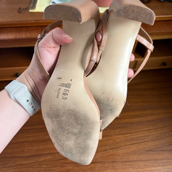 & Other Stories Block Heel Nude Sandals - Picture 4 of 4